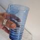Long blue gradient drink glass – fine glass – 1970s