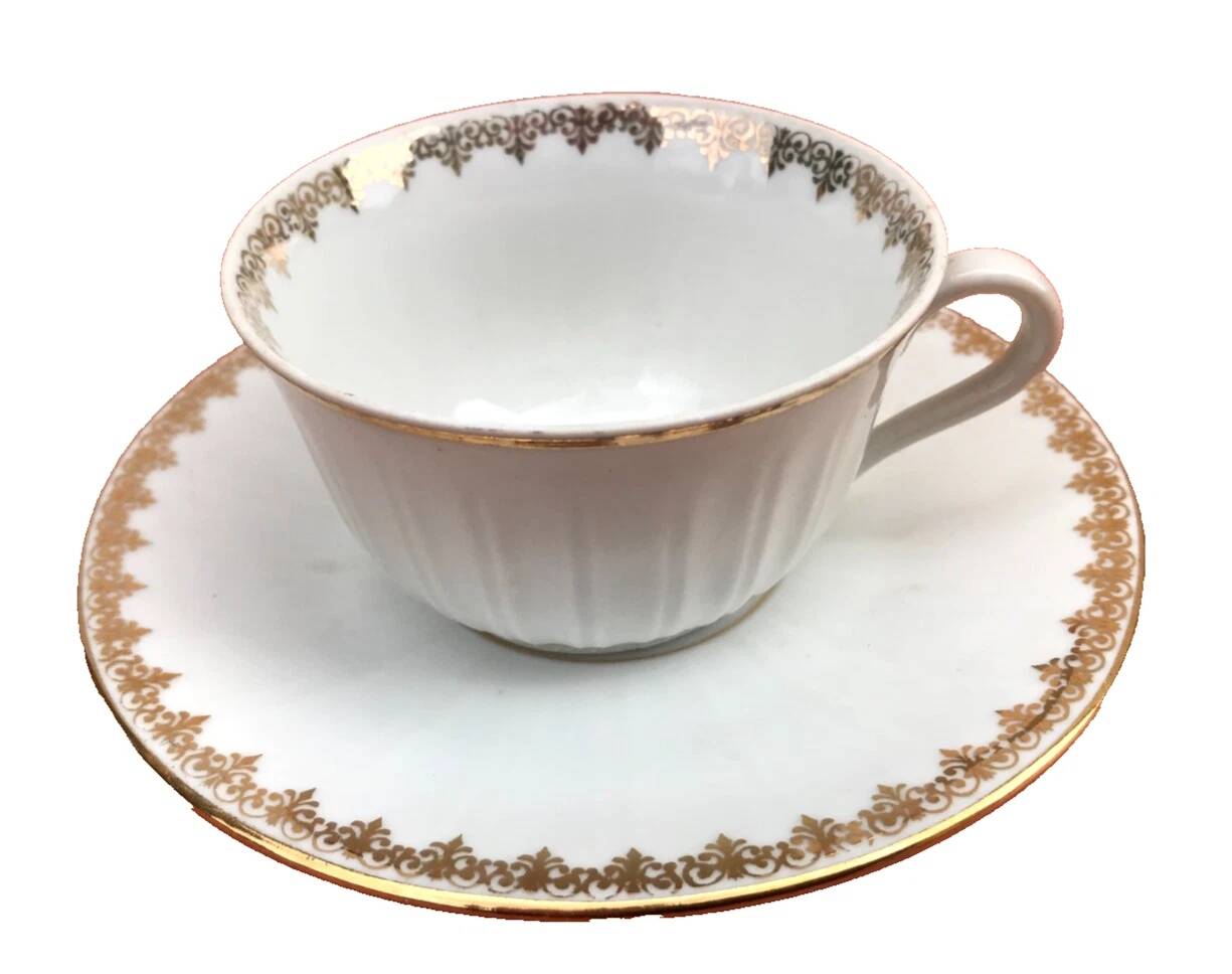 Royal ADP France Genuine Luxury Porcelain Coffee Cup / Saucer