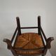 Children's armchair in solid wood with its mulched seat
