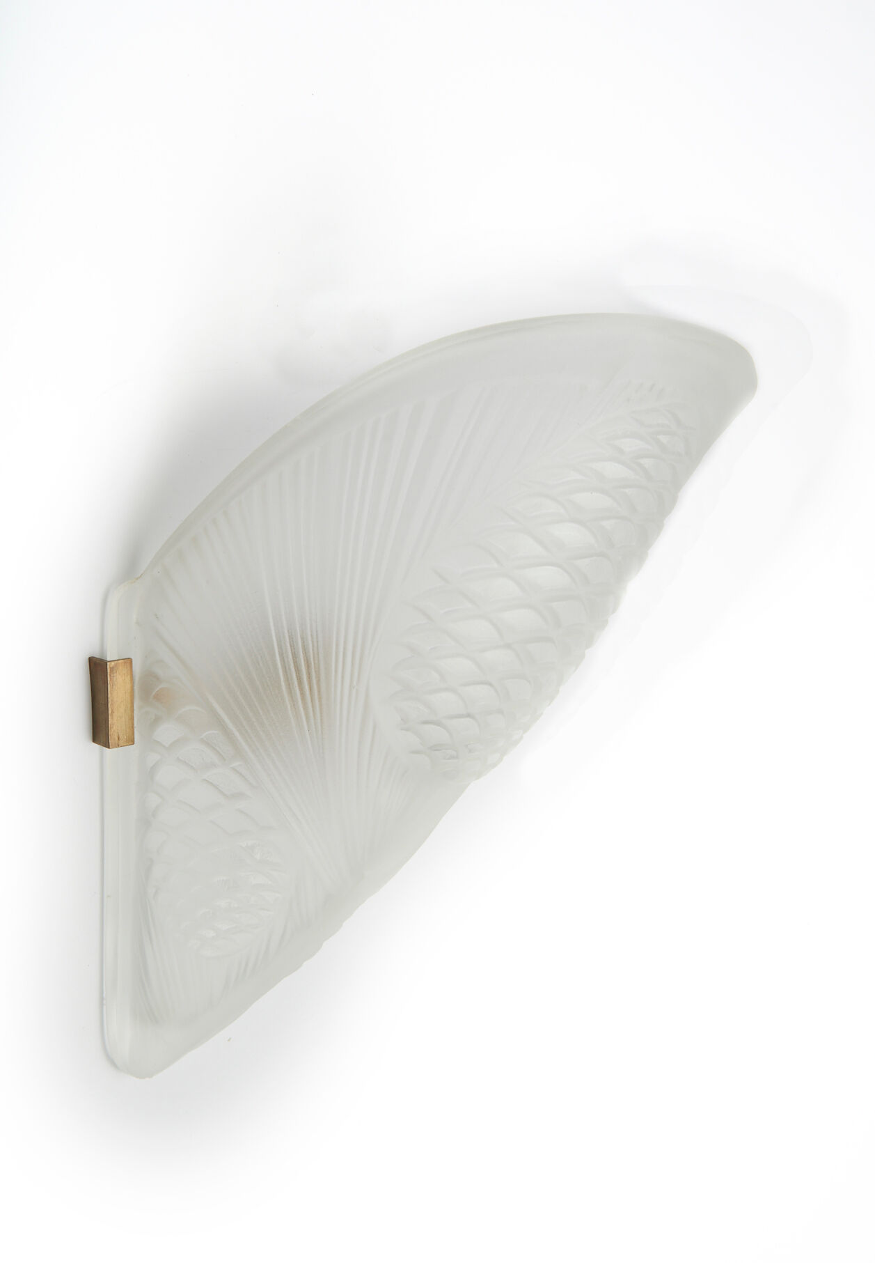 Pair of art deco wall lamps with pine cone pattern