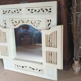 Mirror frame with door - North African moucharabieh style - 20th century