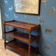 antique mahogany three-tiered étagère