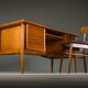 Mid-century Danish teak executive desk by Arne Vodder for H.P. Hansen, 1960s