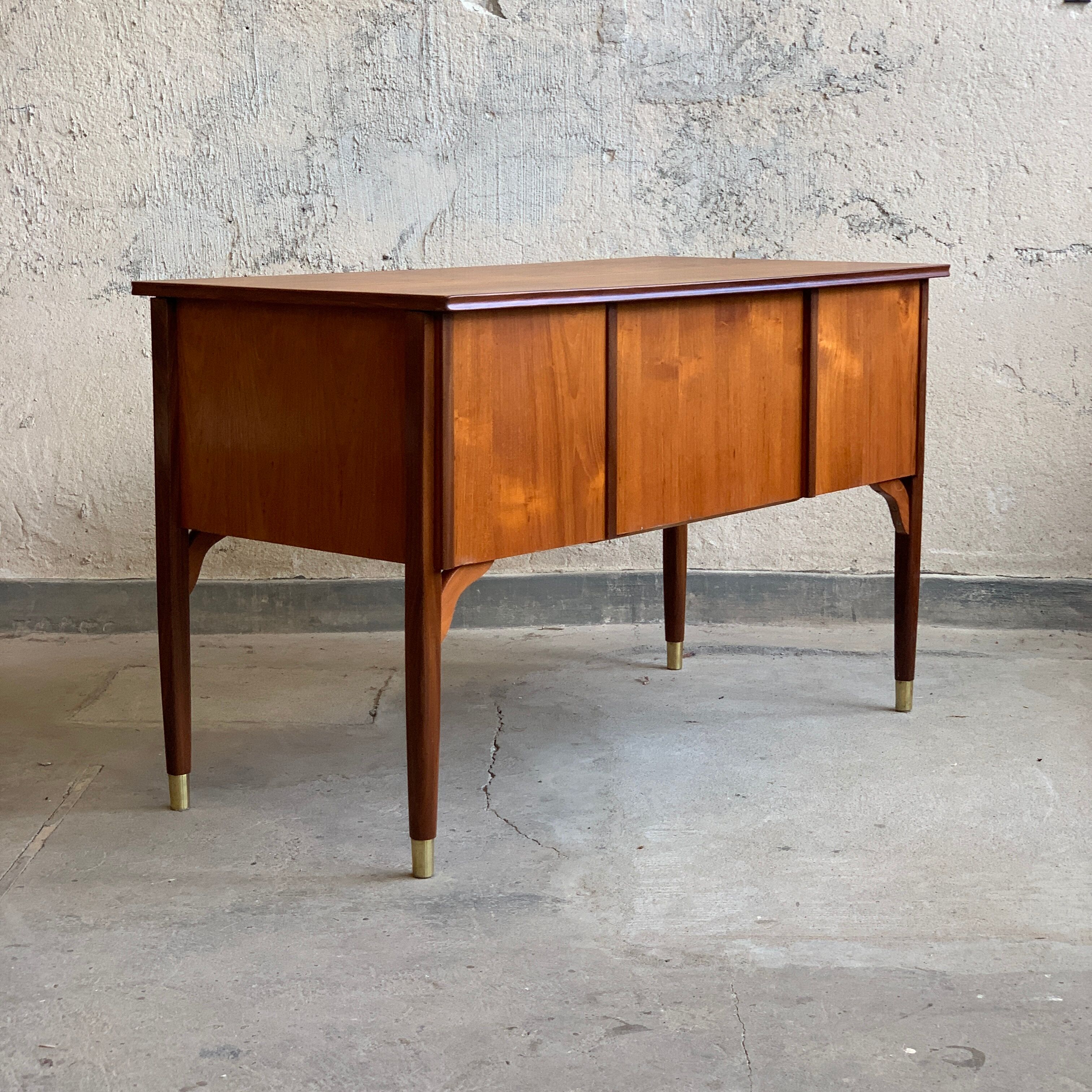 Teak desk on rosewood legs, 60s Norway, vintage