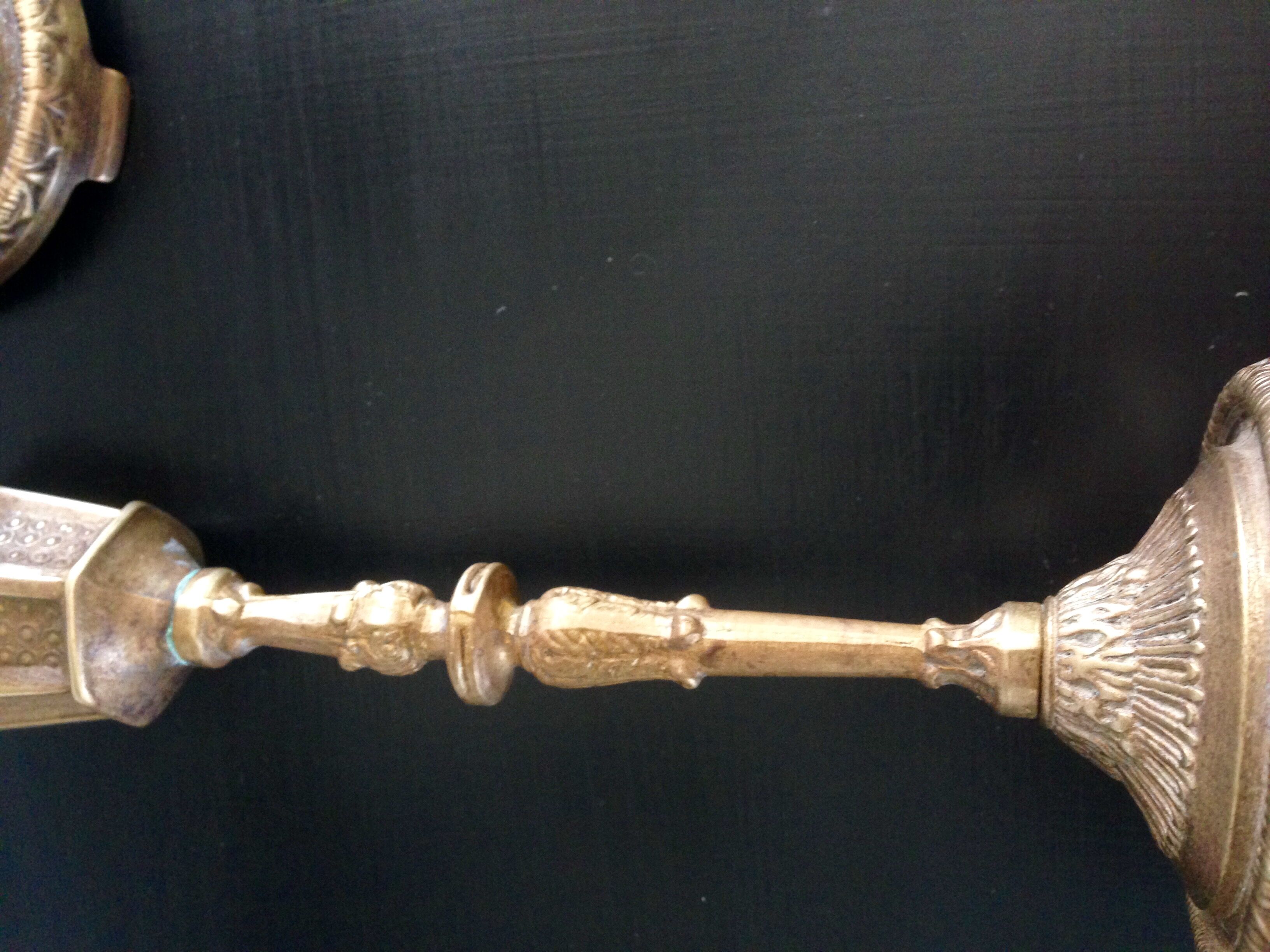 Pair of brass candlestick