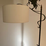Ironwork reading floor lamp