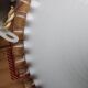 White toothed opaline hanging lamp