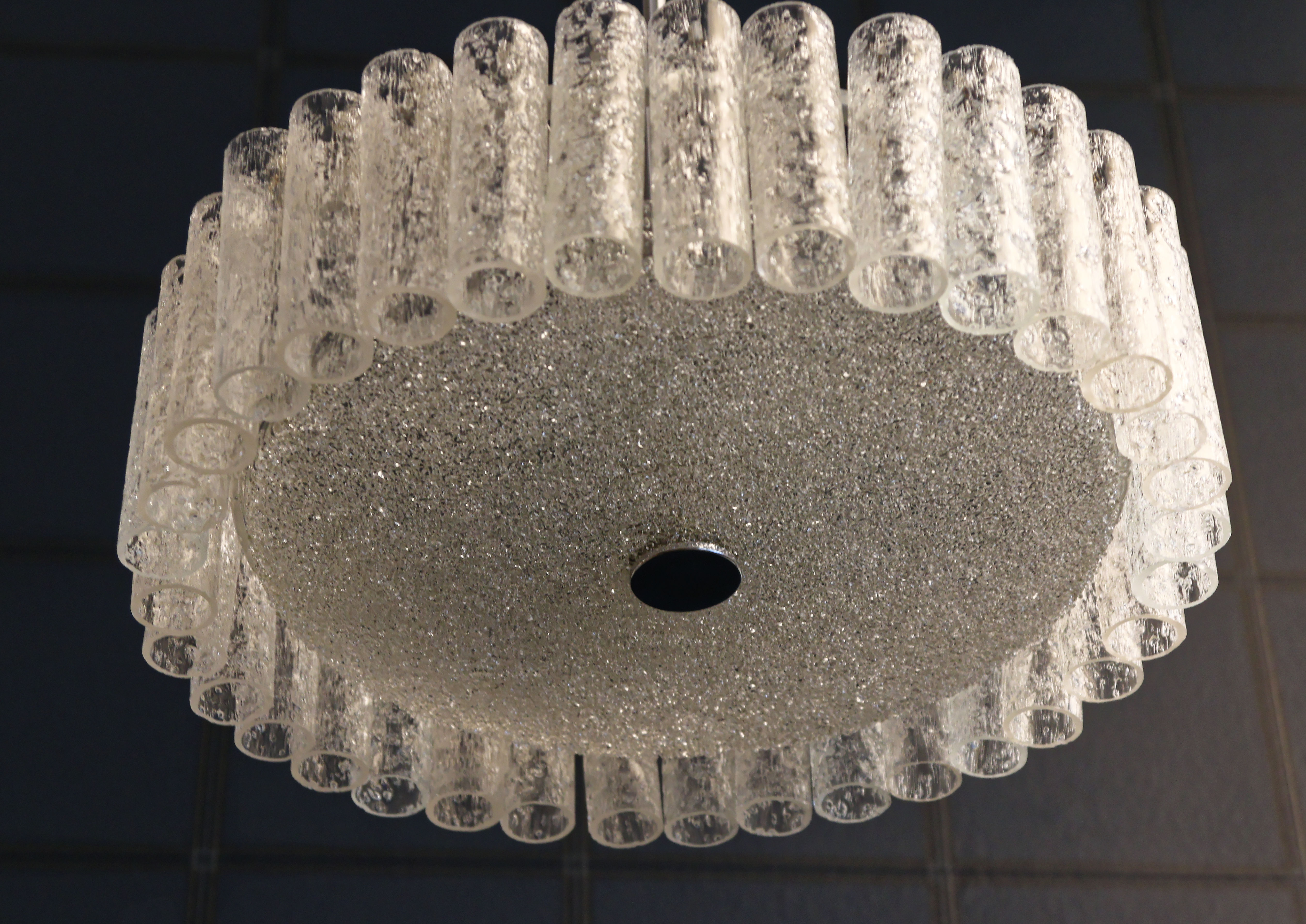 Ice Glass Chandelier from Doria Leuchten, 1960s