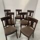 Suite de sept chaises en acajou massif XIX siècle