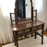 Rattan dressing table with her stool
