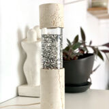 Vintage glitter and travertine lamp from the 70s