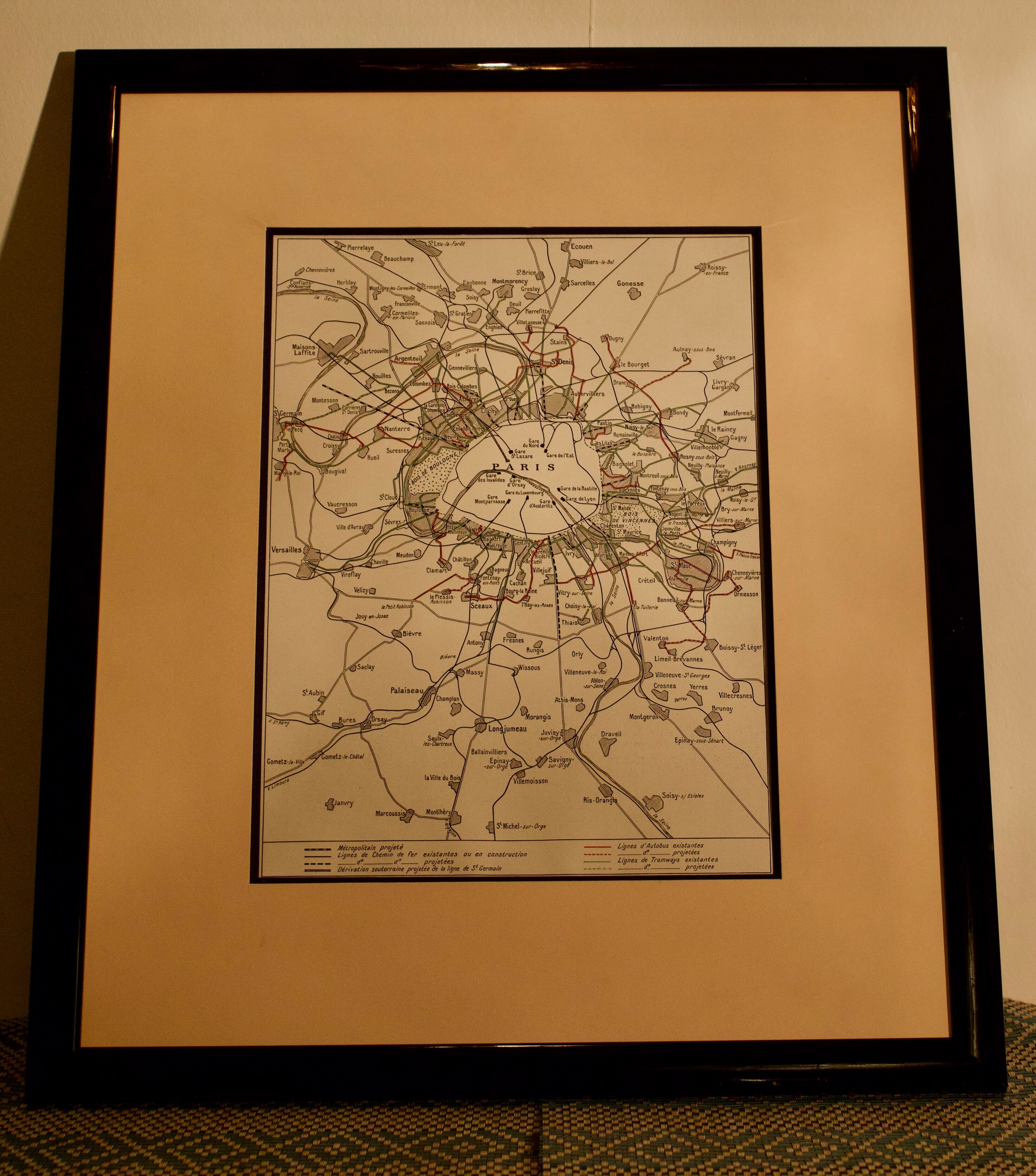 The development of transport in the Paris region 1928