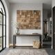Decorative wall panel in solid oak