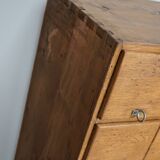 Armoire d'apothicaire vintage allemande en pin et chêne, années 1950