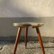 Vintage coffee table pedestal table tripod vintage formica ceramic style tray end of sofa