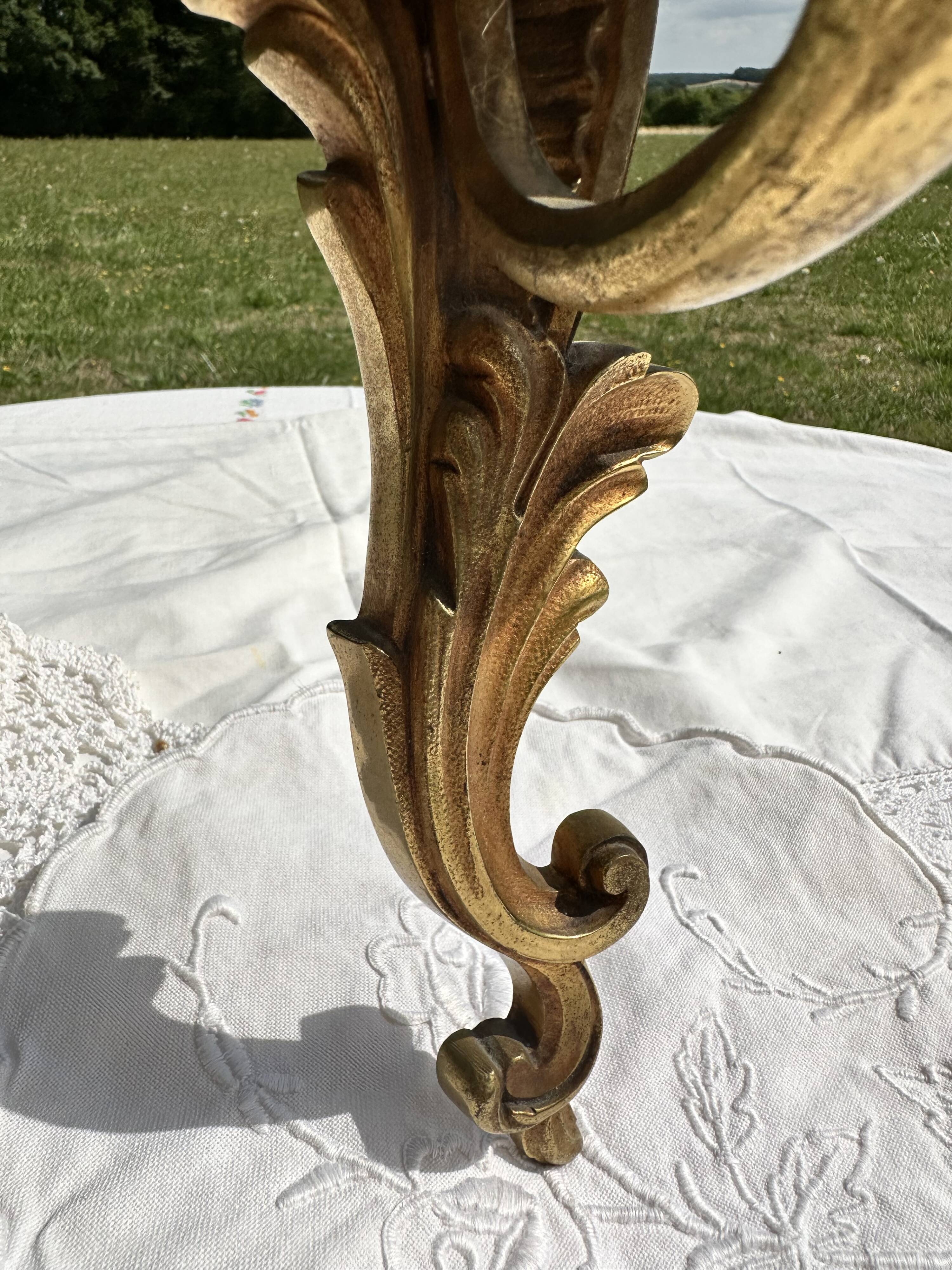 Magnificent 19th Century Louis XV Style Gilt Bronze Wall Candle Holder