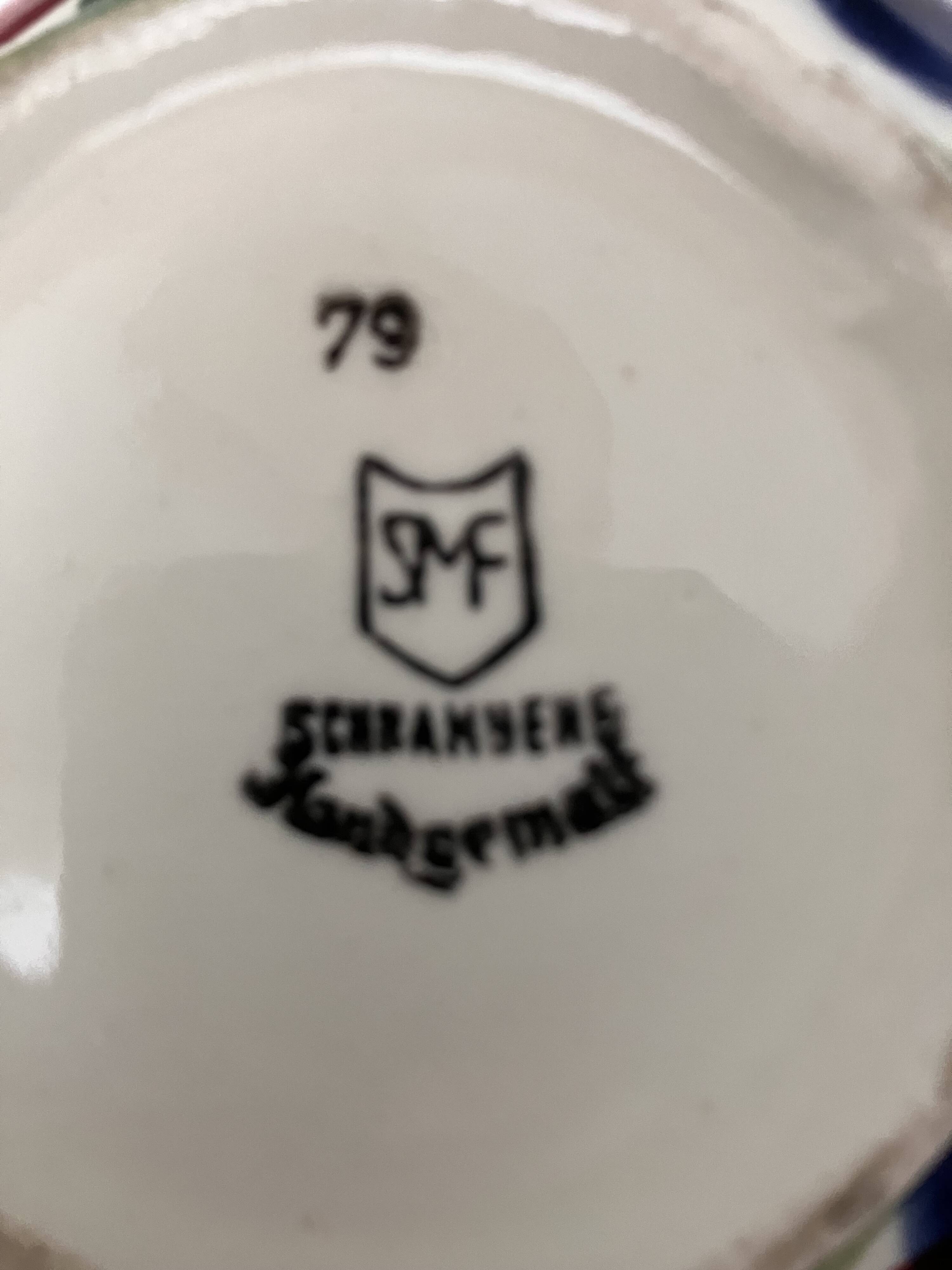 Schramberg teapot with sugar bowl and milk jug with hand-painted floral motif