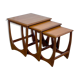 Teak trundle coffee table