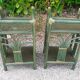 Pairs of bedside tables 2 green rattan shelves