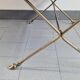 Vintage 1970 coffee table in bronze & glass with goat's foot legs 70s chic