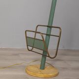 Vintage 1950s coffee table with lamp and magazine rack Italian design