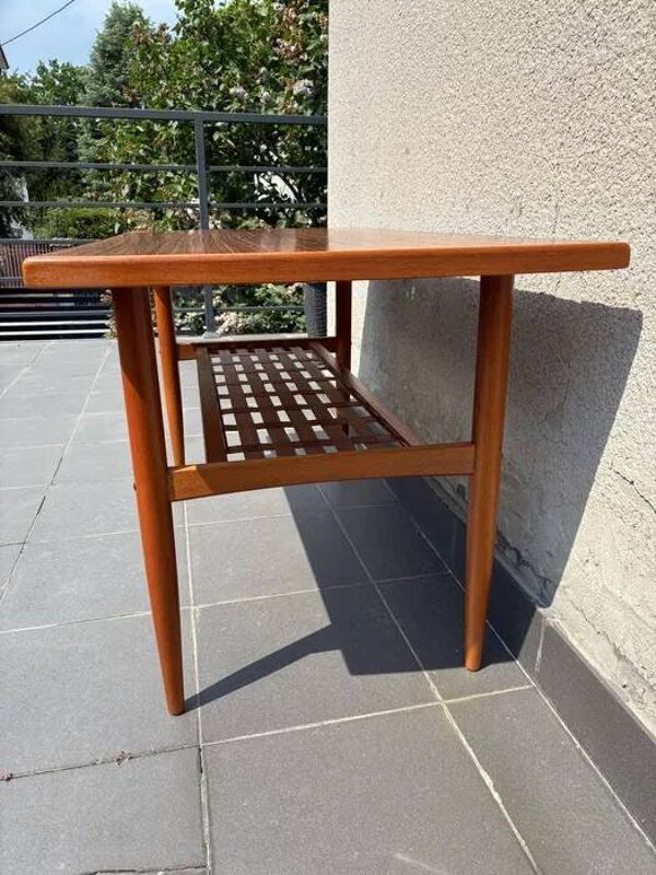 Table basse en teck vintage Alberts Tibro des années 1960   Design suédois d'Albert Larsson