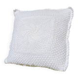 Retro crochet cushion