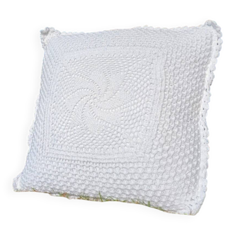Coussin crochet rétro