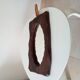 Brutalist antique mirror in solid wood from the 1950s/60s.