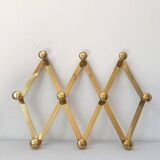 Brass accordion coat rack