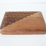 Antique chiseled wooden box