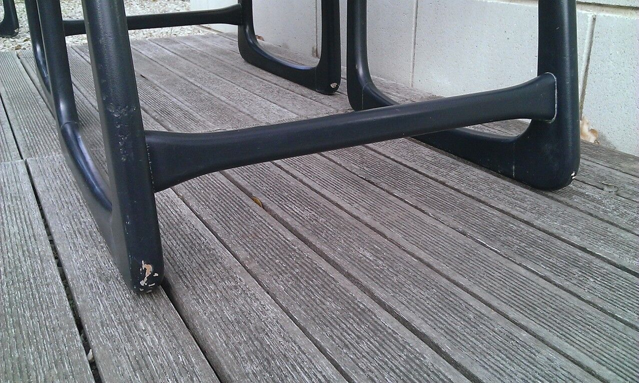 Pair of caning sled chairs