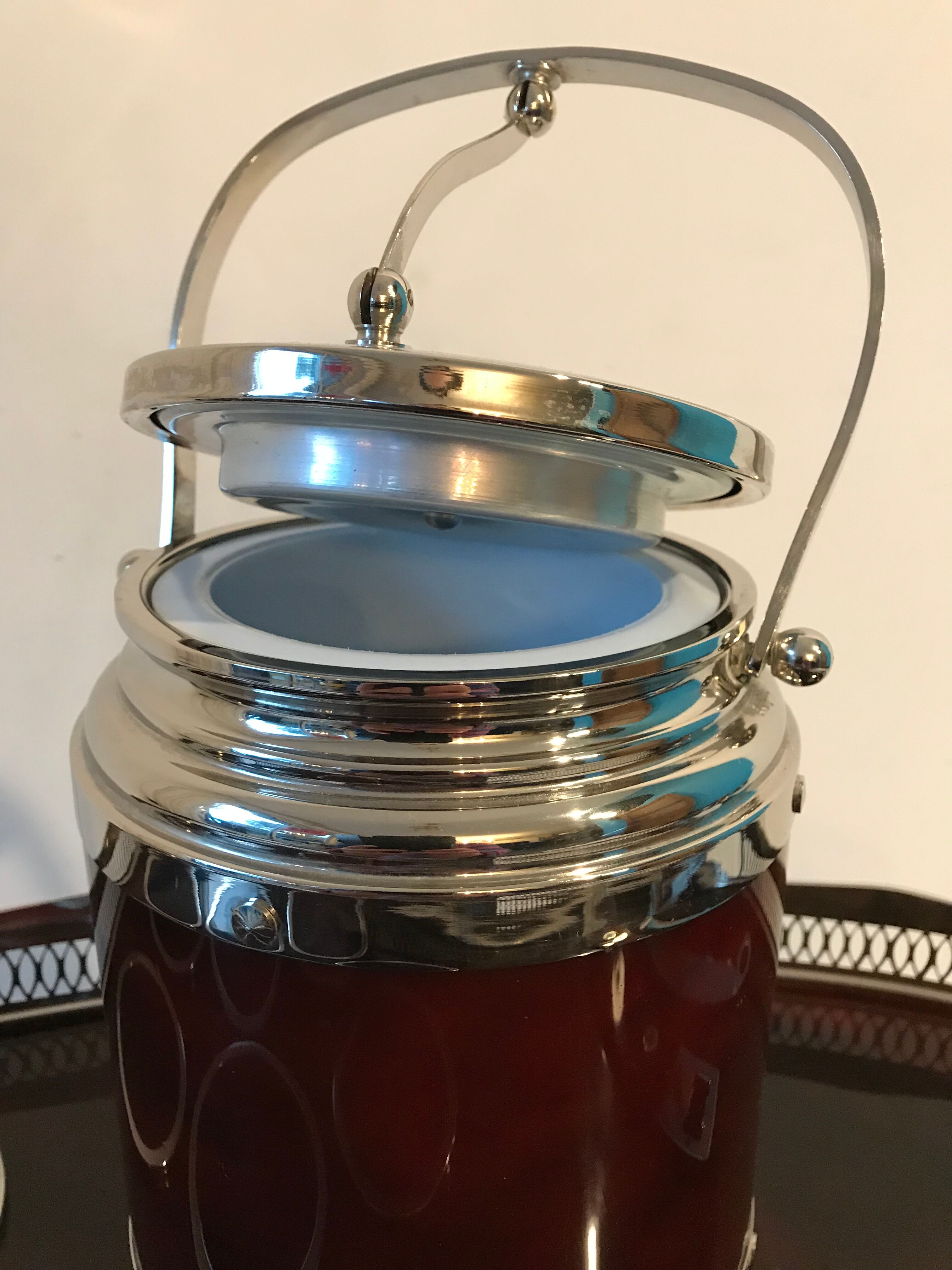 Service tray of silver metal, wood and fake tortoiseshells 1970