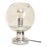 Space Age lamp in chromed metal and crystal, 1970