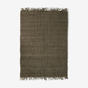 Tapis en jute et coton noir 190 x 290 cm