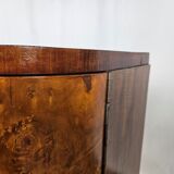 Pair of Art Decò bedside tables in walnut and thuja