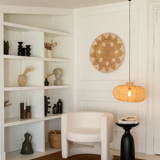 Raffia pendant light