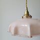 Pink opaline pendant light