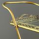 Rolling table cart in brass and glass, 20th century