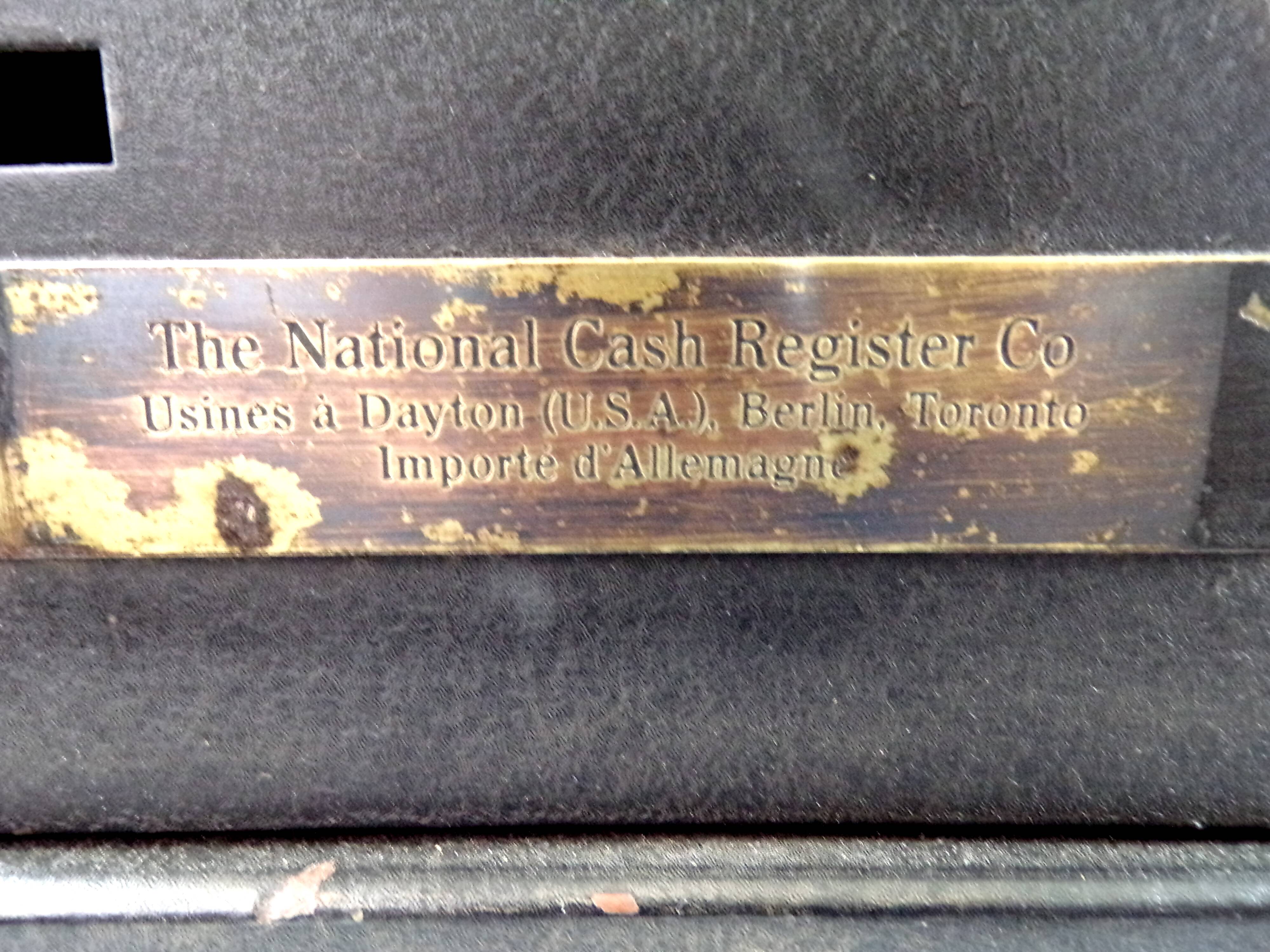 Former cash register "The National"