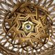 Vintage rattan basket wicker wall light 32 cm