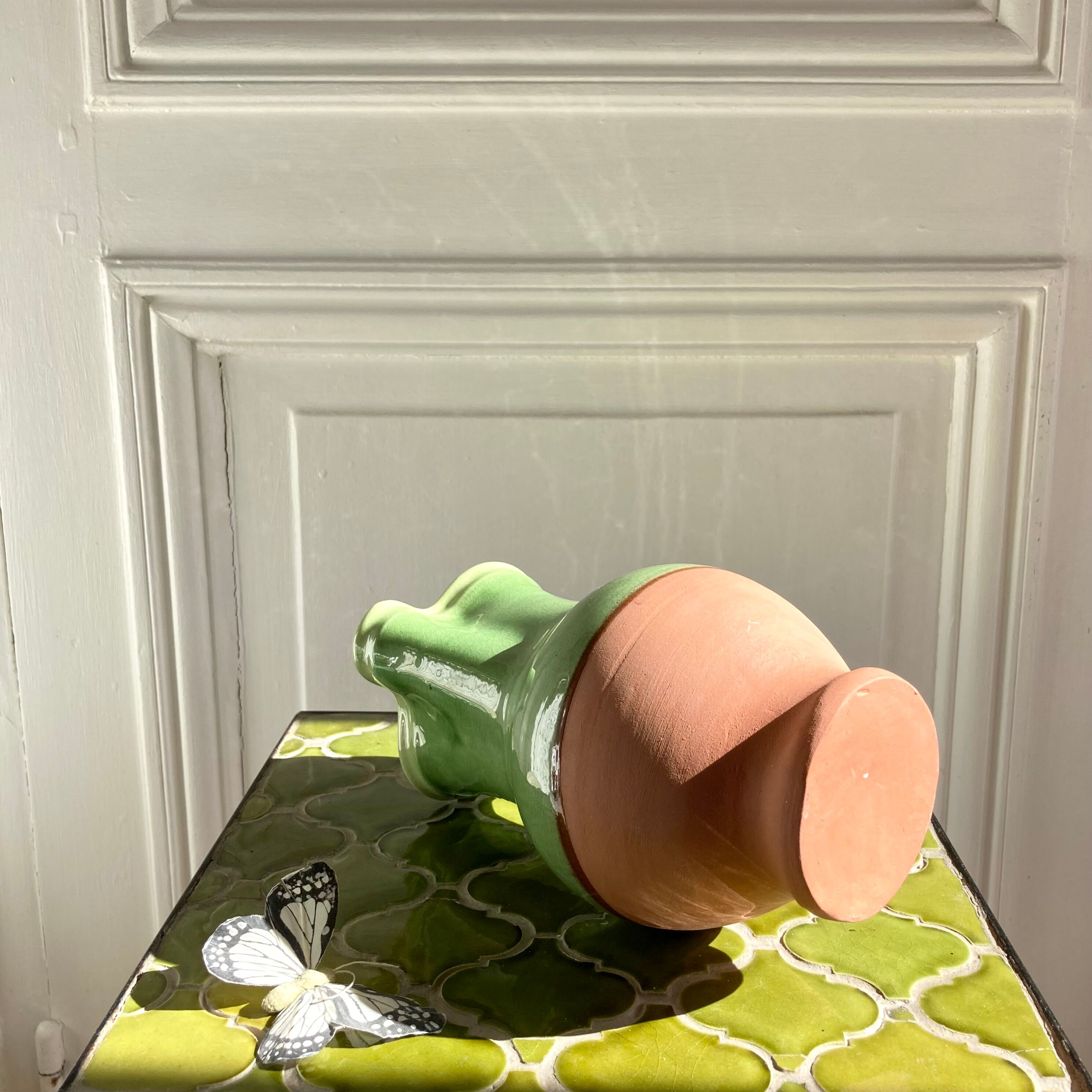 Pitcher jug in glazed terracotta