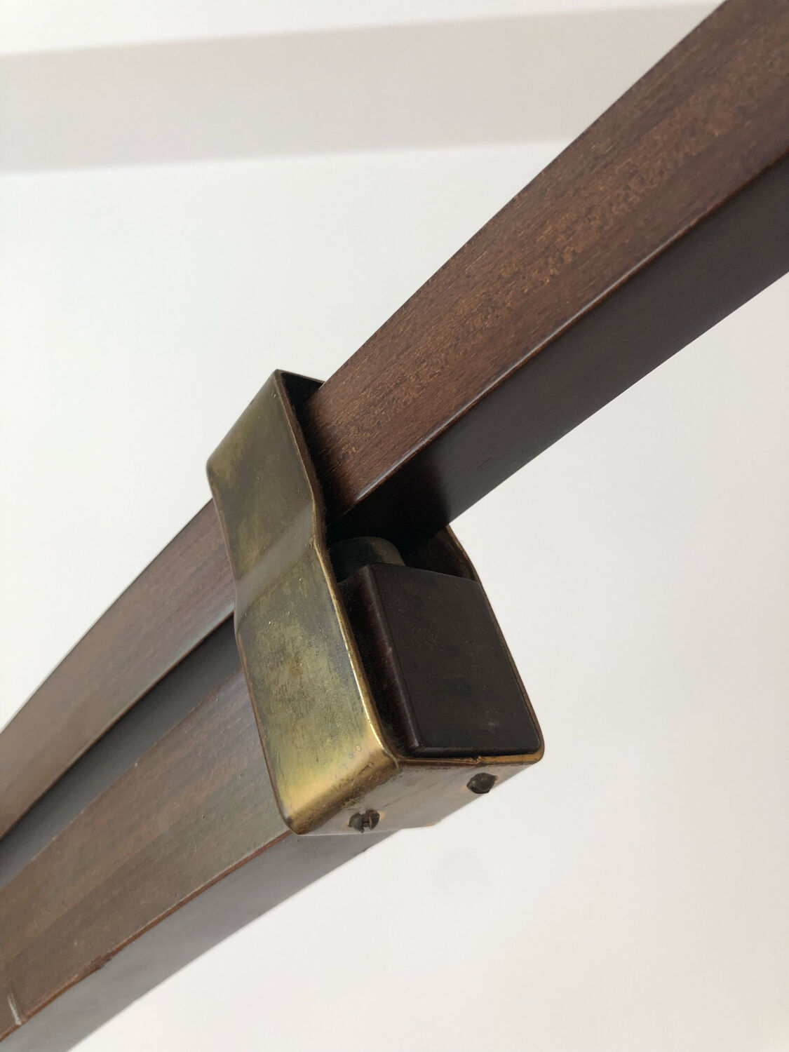 Wooden arc floor lamp circa 1970