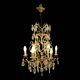 Wrought Iron Murano Glass Chandelier 1950’s 