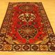 Handmade Persian Hamadan rug 200x132cm