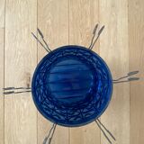 Champagne bucket in steel and blown glass