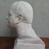 Pascal Boureille (1909-1999) Plaster bust signed portrait of a doctor