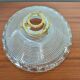 Moulded glass lampshade with concentric relief circa 1950