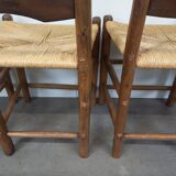 Brutalist chairs, set of 4