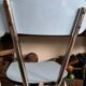 Série de 4 chaises Formica bleues vintage